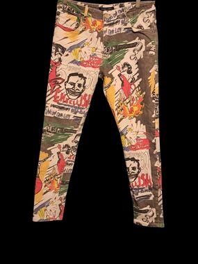 Embellish Midnight Biker Denim Jeans - Size 36